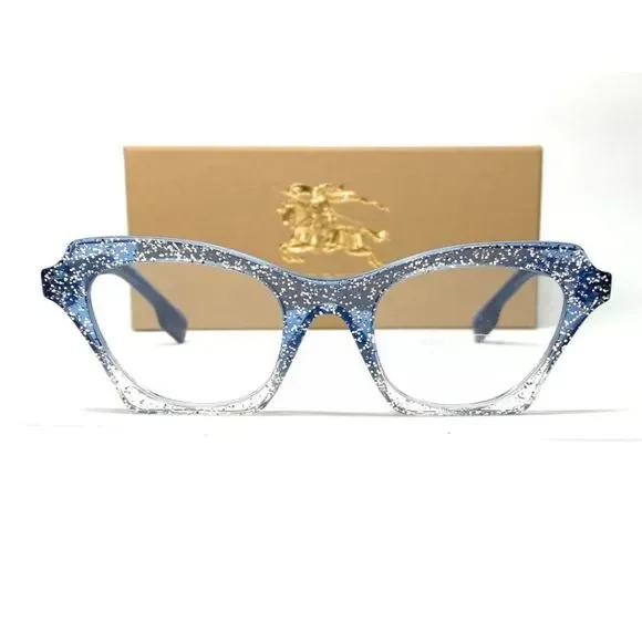 Burberry Women's Blue Glitter Eyeglasses!